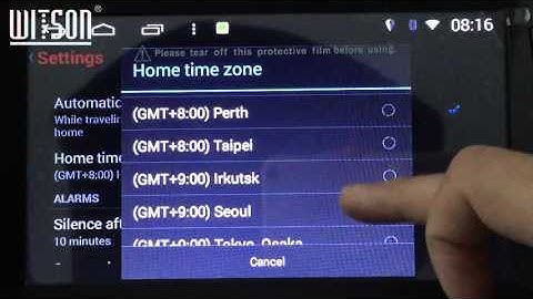 S160 Android How to Change Home Time Zone-Powered by WITSON