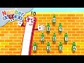 @Numberblocks- How Many Green Bottles on the Wall? | Learn to Count