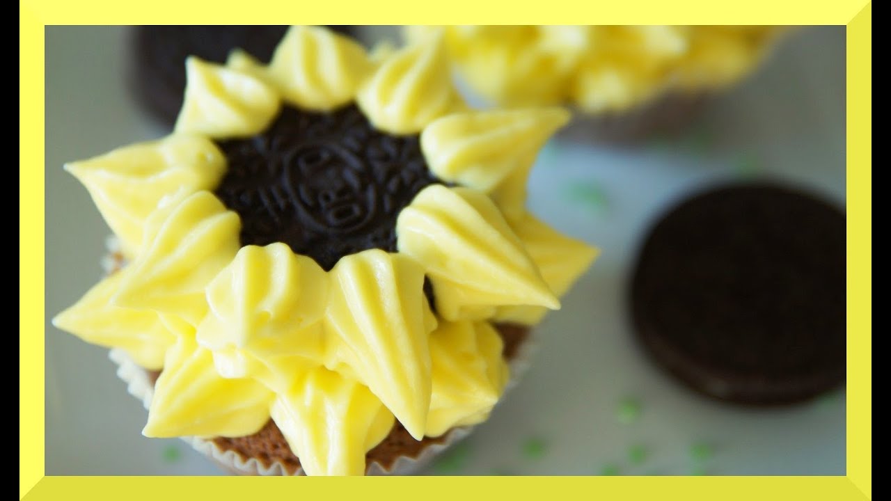 Sunflower Cupcakes Oreo Sonnenblumen Rezept YouTube