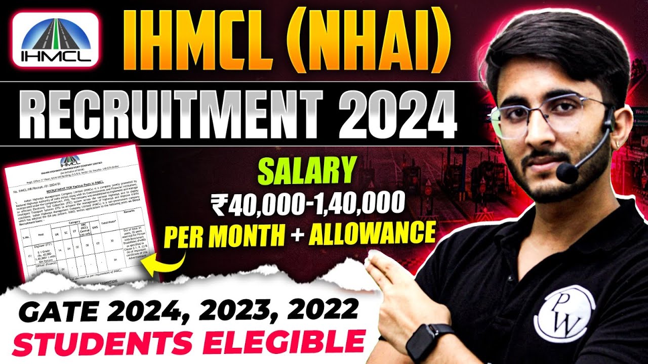 IHMCL NHAI Recruitment 2024 Jobs For Gate Qualified Students ihmcl-nhai-recruitment-2024-jobs-for-gate-qualified-students