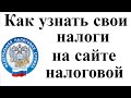 Как узнать свои налоги на сайте налоговой