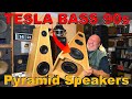 90s Vintage Rare Unique PYRAMID SPEAKERS AQ 701 TESLA BASS SPEAKER TVM ARN 226 Sound Test - For Sale