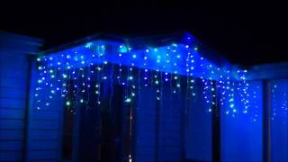 icicle led star shooting gemmy lightshow lights christmas multicolor multi colour