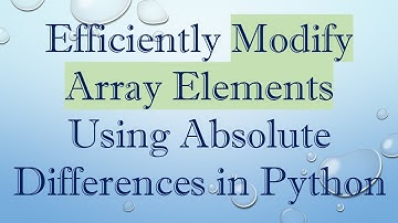 Efficiently Modify Array Elements Using Absolute Differences in Python