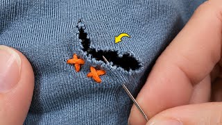 HOLE Is No Reason to Throw Clothes Away – 3 DETAILED MENDING Tricks