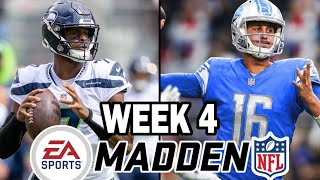 Seahawks at Lions - Week 4 (Madden Simulation)