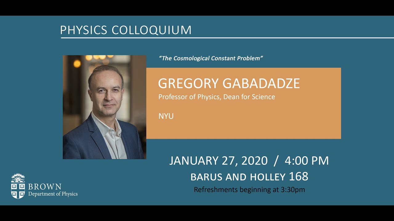 The Cosmological Constant Problem (Gregory Gabadadze)