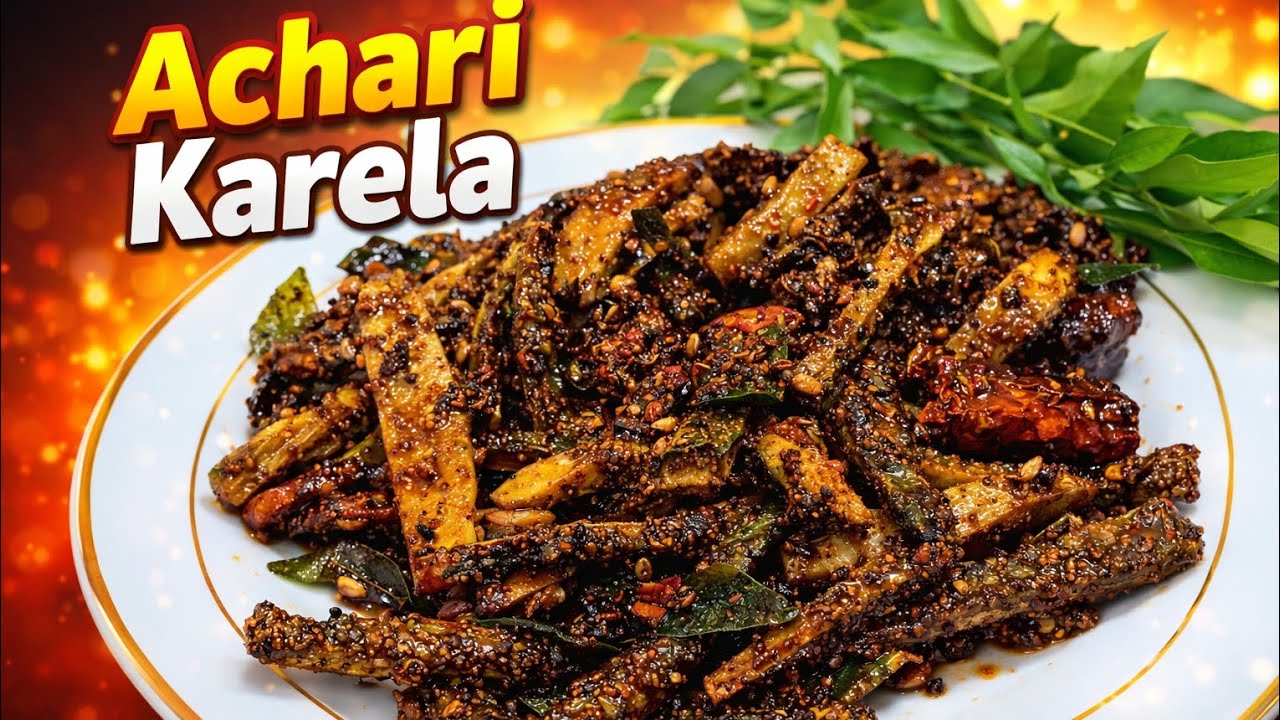  Achari Karela recipe.haelty and testy recipes on zara zaika kitchen channel 