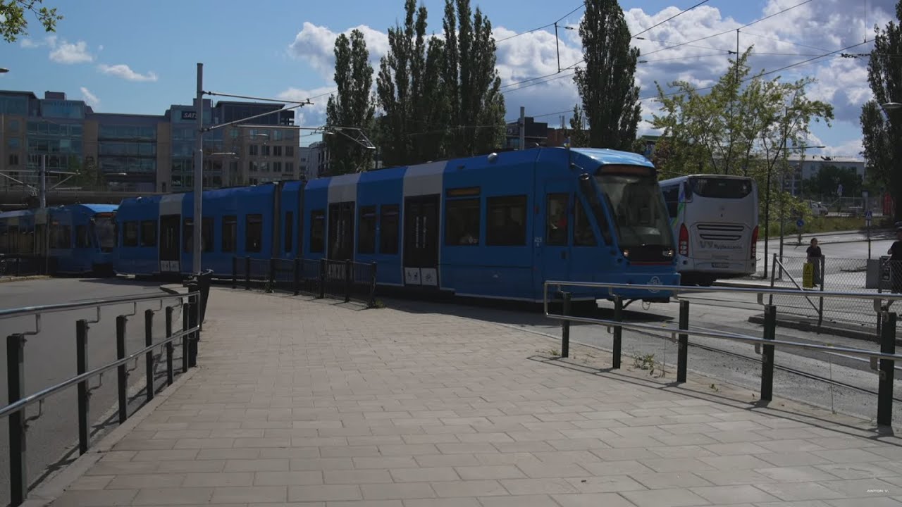 Sweden, Stockholm, tram ride from Liljeholmen to Alvik