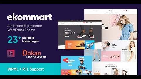 ekommart - All-in-one eCommerce WordPress Theme - Overview