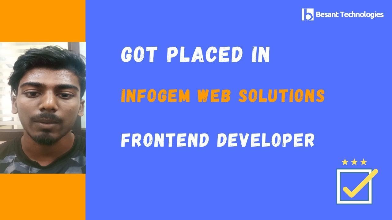 Besant Technologies Porur Reviews | Martin Got Placed as Wev Developer ...