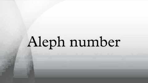 Aleph number