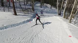 Лыжные гонки в Подолино Ярославль съемка с квадрокоптера