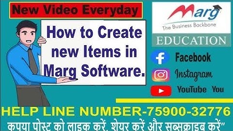 HOW TO CREATE NEW ITEMS IN MARG SOFTWARE | CREATE NEW ITEMS | ITEM CREATION.