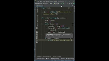 Python program to print Strong numbers from 1 to N #shorts #pythonprojects #pythonprogramming