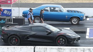 C8 Corvette Vs Chevy Nova - Drag Racing