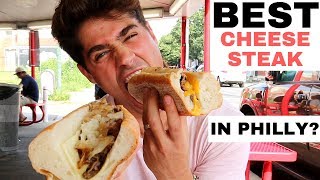 BEST CHEESESTEAK IN PHILLY!? Pat's vs Geno's! Food Challenge | DEVOUR POWER