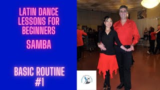 Beginner Ballroom and Latin Dance Lessons Samba - Basic Routine #1