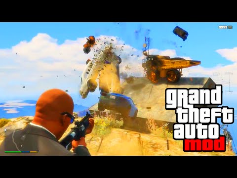 NEW GTA 5 PC Mods - Car Cannon Gun Mod Gameplay! Shoot Vehicles Out Of Weapons! (GTA V PC)