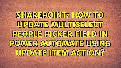 How to update multiselect people picker field in power automate using Update Item action?