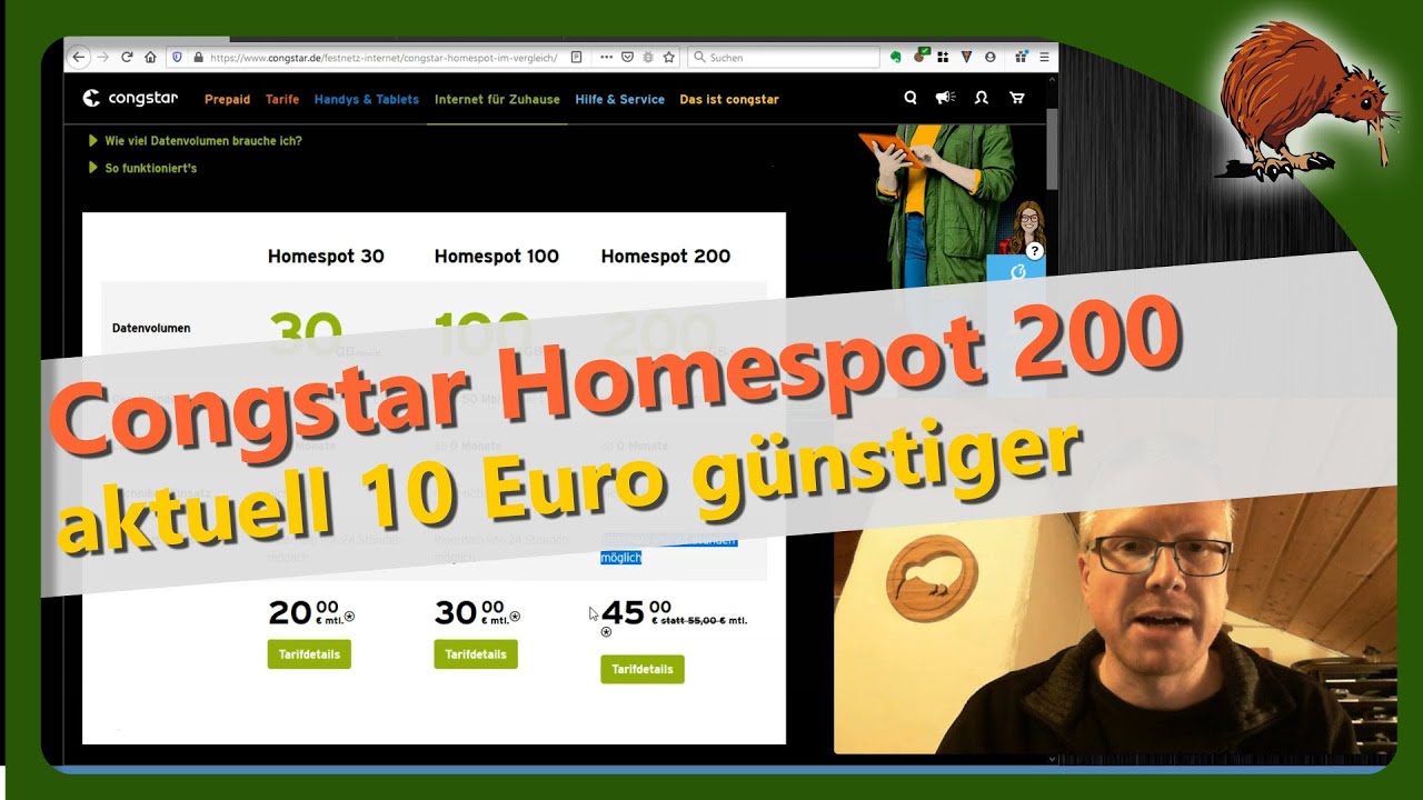 Update Congstar-Homespot 200 GB Aktion für 45 Euro