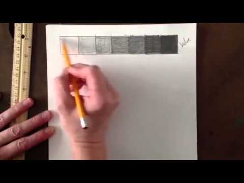 How to create a value and gradation scale using a pencil for 5th grade