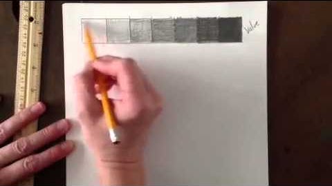 How to create a value and gradation scale using a pencil (5th grade)