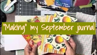 “Making” my September journal - altering a composition book for my creative daily journal