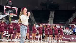 National Anthem Ellie Hanes 8 years old WTAMU Women’s Basketball 2024