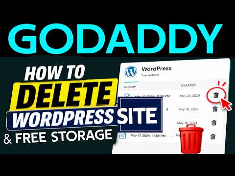 無料ストレージ - GoDaddyでWordPressサイトを削除する（2026年）