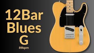 Slow Groove Blues Guitar Backing Track in G Major