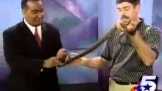 Scared News Reporter goes Crazy!! Funny as hell.flv
