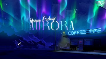 Aurora Night | Twitch overlay and alerts stream pack for OBS Studio, Streamlabs and Streamelement