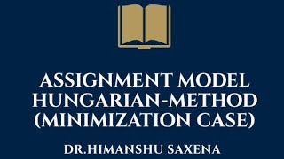 Minimization Case~Assignment Model in Quantitative Techniques explained in easy manner Profile