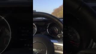 2017 Mustang cruising at top speed on autobahn (before tune)