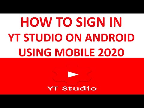 How to sign in yt studio app | How to sign in youtube studio android 2020