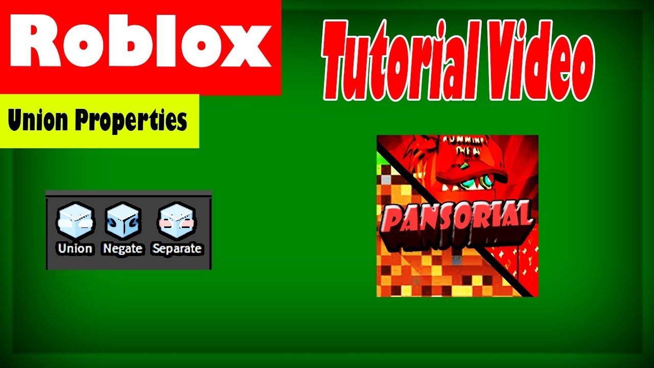 How To Change Union Part Colours Or Materials Roblox YouTube 