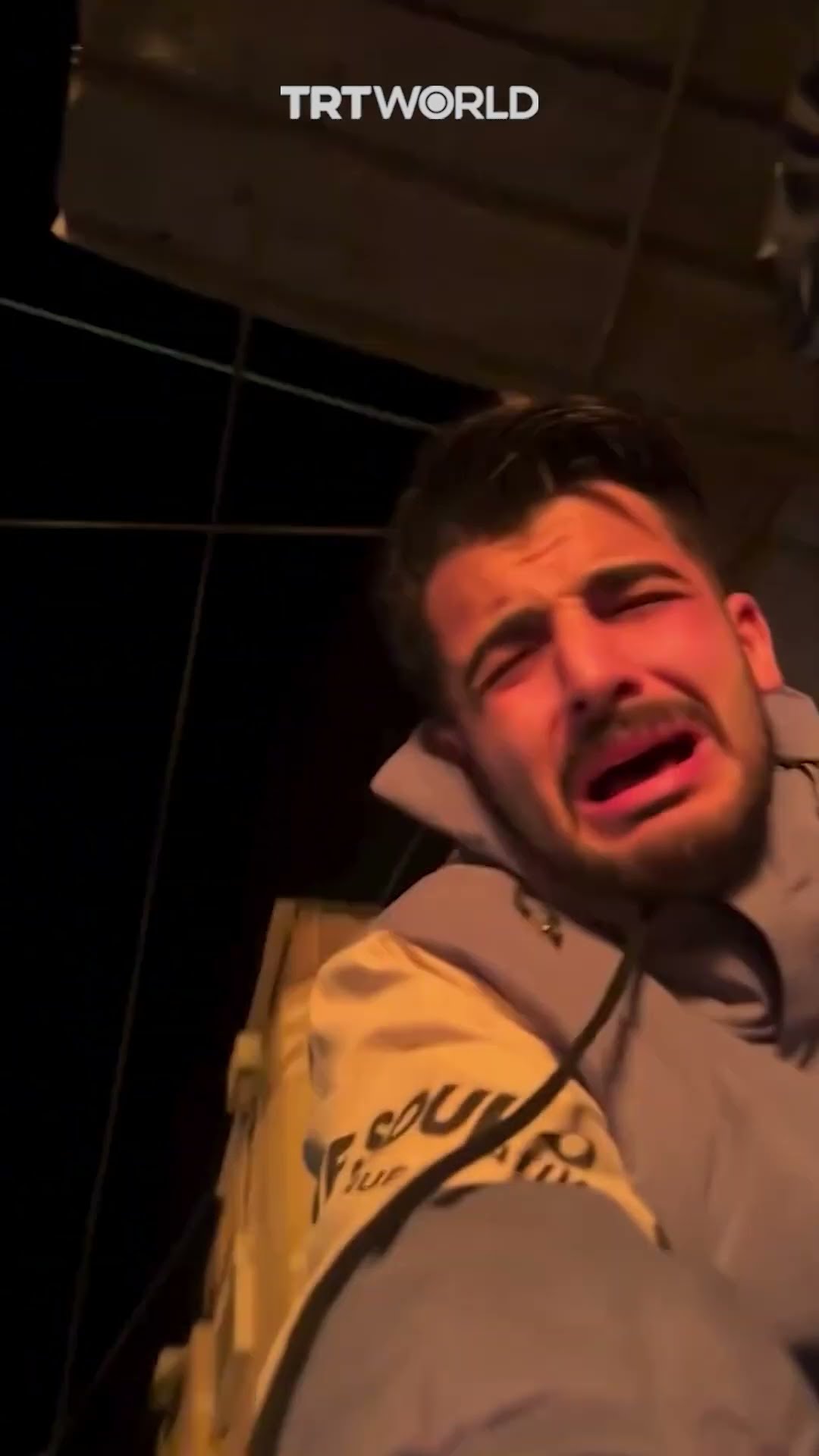 Grieving brother films burning press van targeted by Israeli strike
