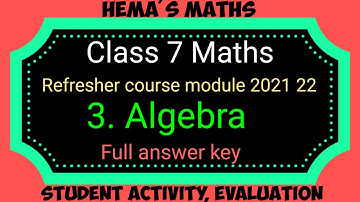 7th maths refresher course module chapter 3 answer key