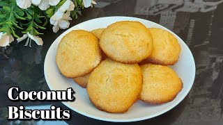 Coconut Biscuits Recipe | How to Make Soft Coconut Biscuits