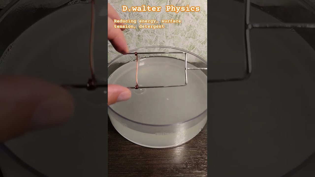 Surface Tension Detergent Energy By D Walter Physics