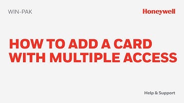 How to Add a Card with Multiple Access on WIN-PAK