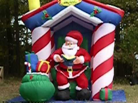 Animated Talking, Singing Santa Christmas Airblown Inflatable IMGP9508.MOV - YouTube