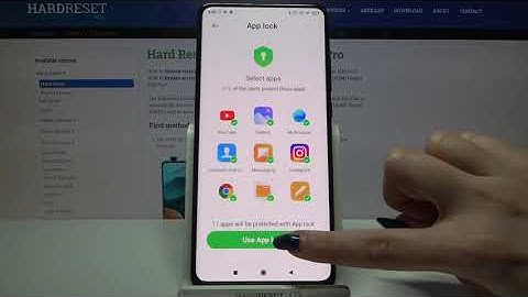 Activate App Lock Option - Apps Protection on XIAOMI Redmi K30 Pro