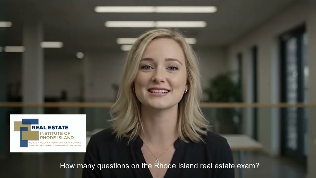 How many questions are on the Rhode Island real estate exam?