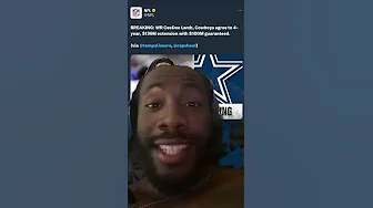 BREAKING: WR CeeDee Lamb, Cowboys agree to 4-year, $136M extension with $100M guaranteed. thumbnail