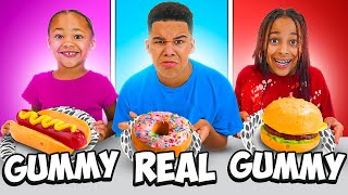 Real VS Gummy FOOD CHALLENGE