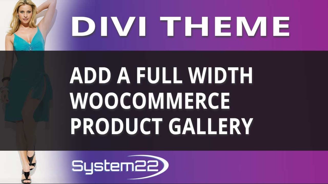 Divi Theme Add A Full Width Woocommerce Product Gallery YouTube