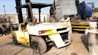 How To Paint The Forklift Step by step Complete Video|| Truck World1 ||