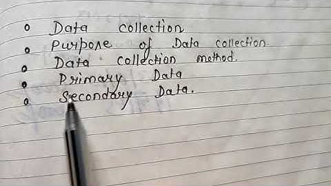 Data collection Methods and purpose (M.Com sem-2)